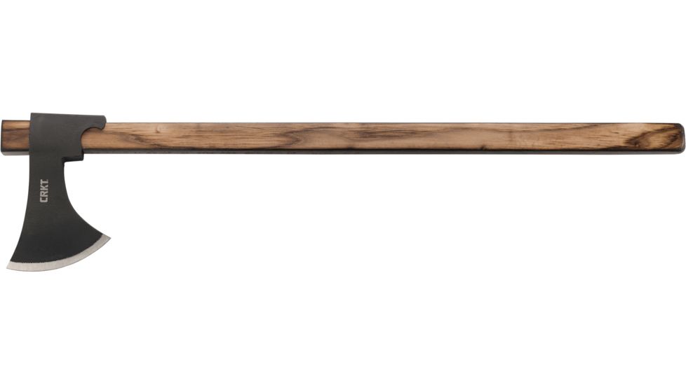 CRKT Cimbri Axe, 4.094in Hot Forged 1055 Carbon Steel Blade w/ Black Magnesium Phosphate Coating, Tennessee Hickory Handle, 2747