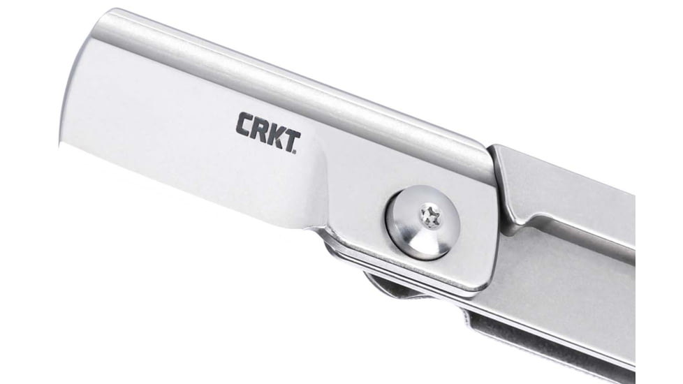 CRKT Box Key Folding Knife, 1.24in, 12C27, Utility Blade, Stainless Steel Handle, 7118