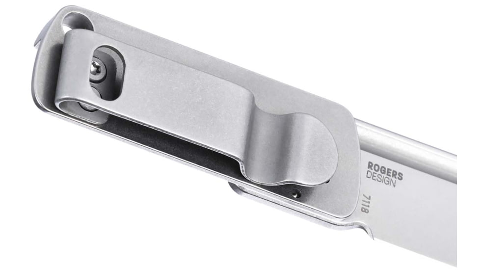 CRKT Box Key Folding Knife, 1.24in, 8Cr13MoV Stainless Steel Blade, Utility Blade, Stainless Steel Handle, 7118