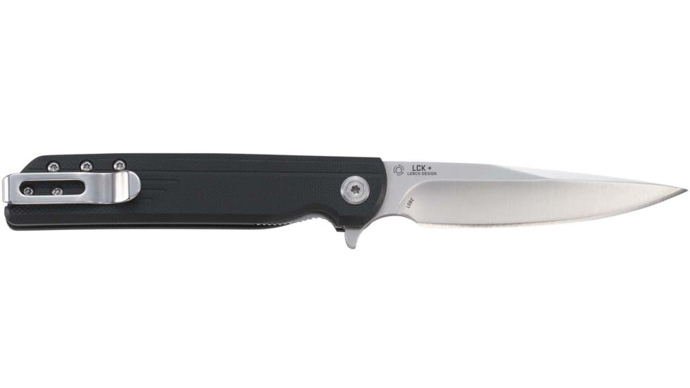 CRKT Columbia River LCK + Assisted Opening Folding Knife, 3.31in, 8Cr13MoV, Drop Point, Glass-Reinforced Nylon Handle, Black, 3801