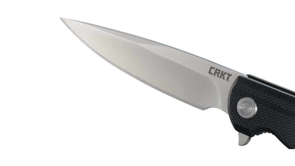 CRKT Columbia River LCK + Assisted Opening Folding Knife, 3.31in, 8Cr13MoV, Drop Point, Glass-Reinforced Nylon Handle, Black, 3801
