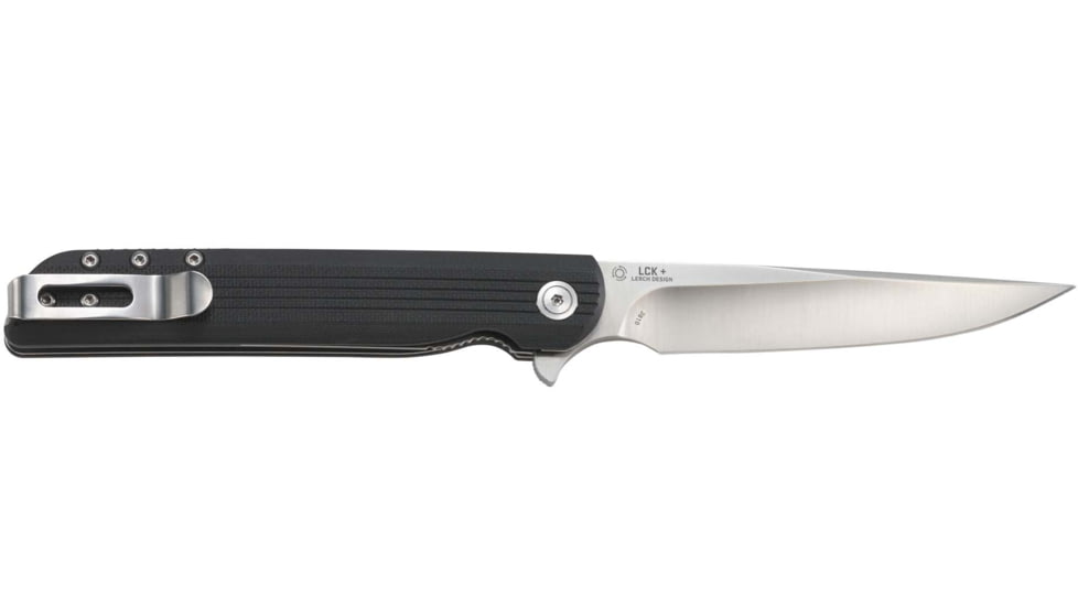 CRKT Columbia River LCK + Large Assisted Opening Folding Knife, 3.65in, 8Cr13MoV, Drop Point, Glass-Reinforced Nylon, Black, 3810