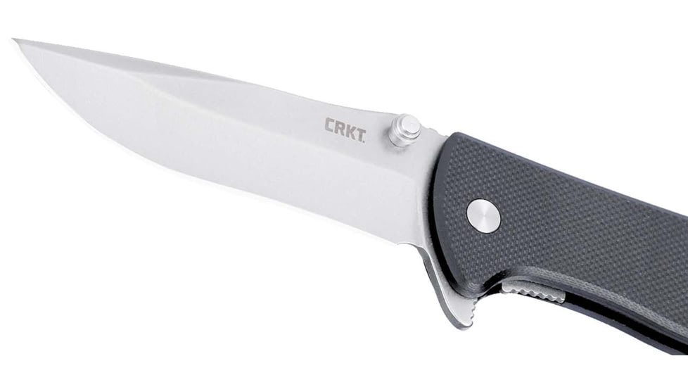 CRKT Drifter Folding Knife, 2.88in, D2 Tool Steel Blade, Drop Point Blade, Black G10 Handle, 6450D2