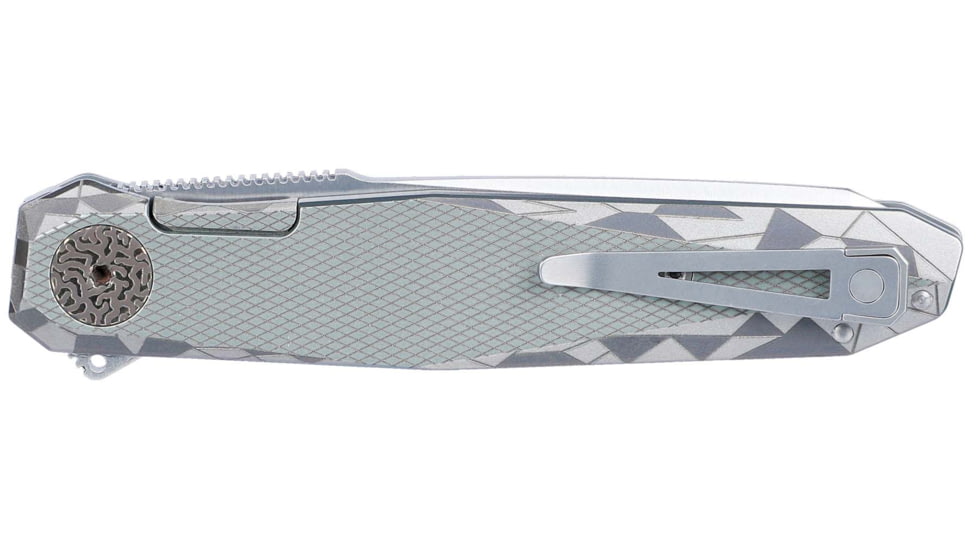 CRKT Facet Viral Folding Knife, 3.5in, CPM S35VN Stainless Steel Blade, Drop Point Blade, Titanium Handle, K254TM390