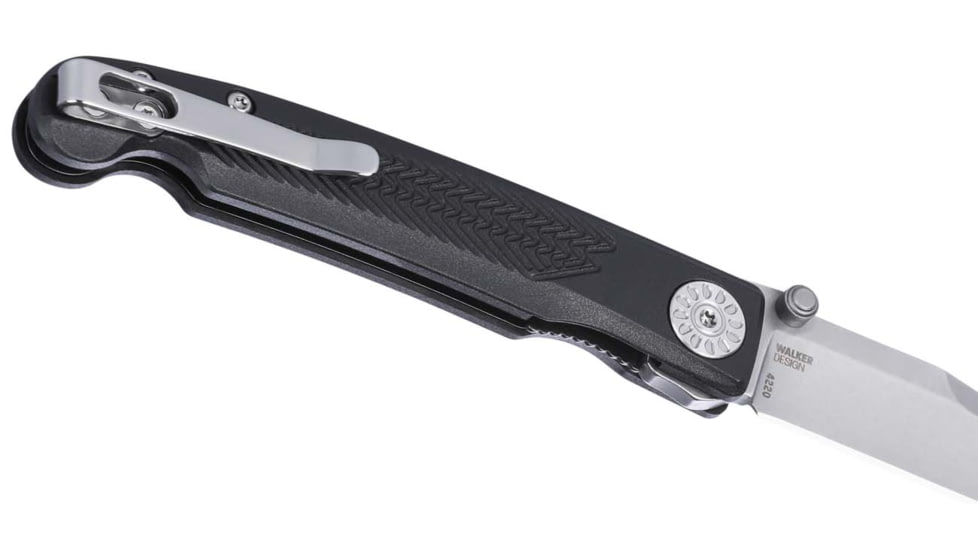 CRKT Fidus Folding Knife, 3.22in, 8Cr13MoV Stainless Steel Blade, Drop Point Blade, Black G10 Handle, 4220
