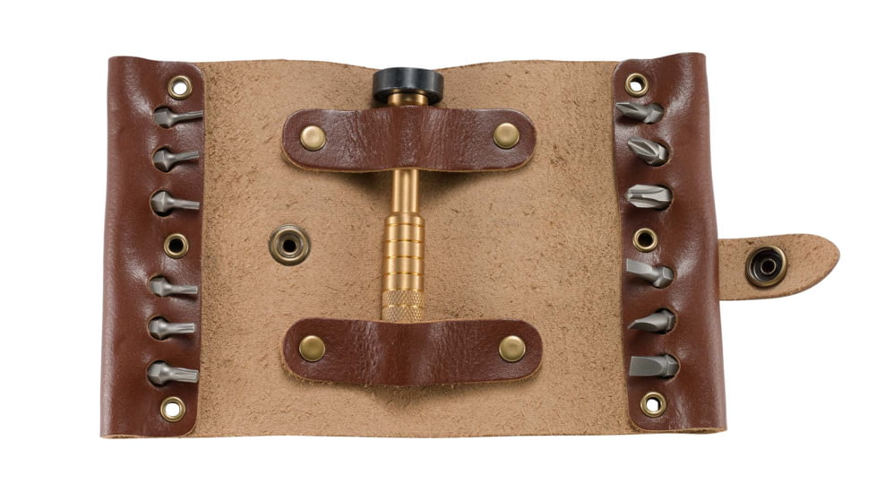 CRKT Hex Bit Driver Tool Roll, 1.75x3.5x6.5in, Brass, 9911