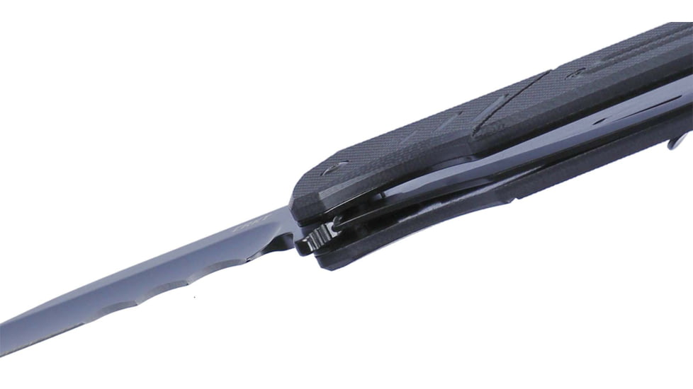 CRKT Ignitor Linerlock Assisted Opening Folding Knife, 3.48in, 8Cr13MoV, Drop Point, Black G10 Handle, 6885