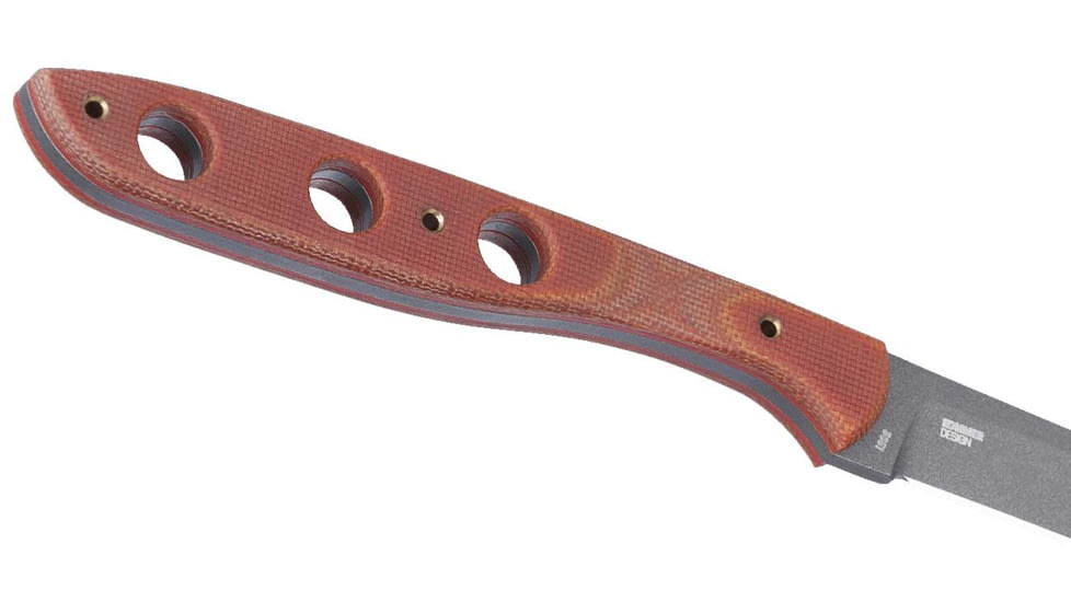 CRKT Kasilof Fixed Blade Knife 3.87in, 1095 Carbone Steel, Drop Point, Brown Micarta Handle, 3031