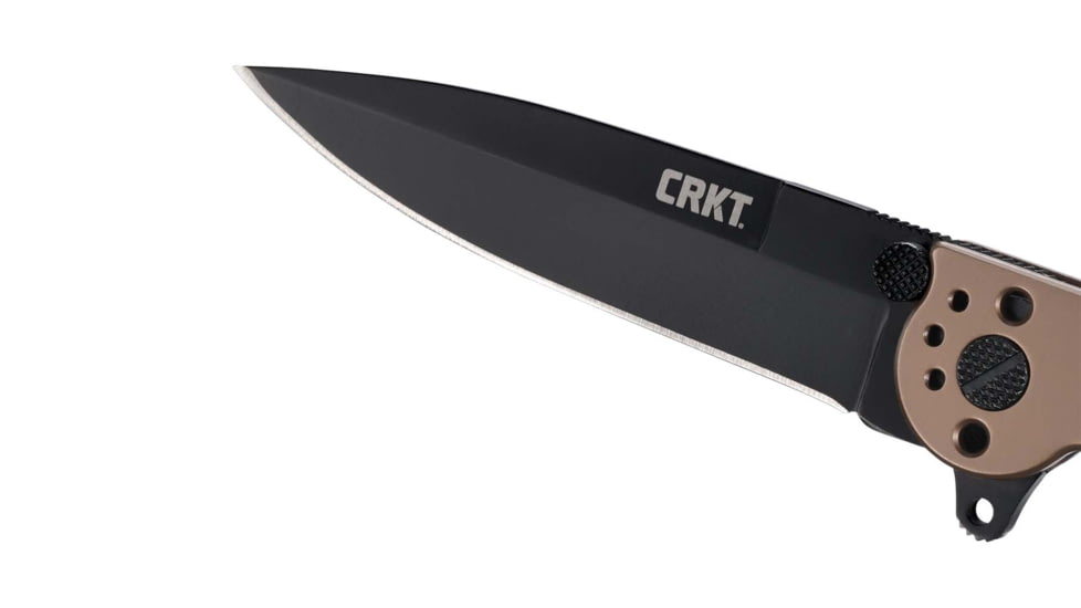 CRKT M16?03 Knife, 3.55in, 8Cr13MoV Stainless Steel Blade, Spear Point Blade, Bronze Stainless Steel Handle, M16-03BK