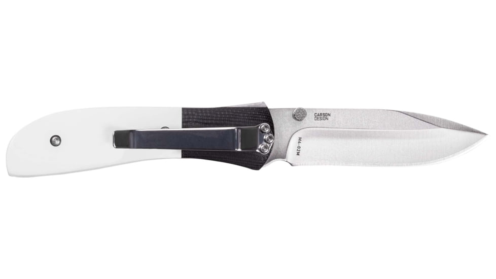 CRKT M4-02M Linerlock Assisted Opening Folding Knife, 3.25in, 8Cr13MoV, Drop Point, White Resin Infused Fiber Handle, M4-02M