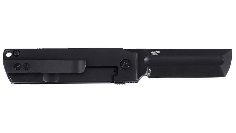 CRKT MinimalX Folding Knife, 2.19in, 8Cr13MoV Stainless Steel Blade, Drop Point Blade, Black Chrome G10 Handle, 5915K