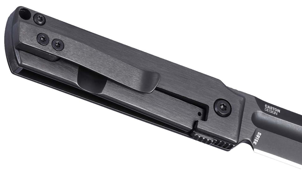 CRKT MinimalX Folding Knife, 2.19in, 12C27, Drop Point Blade, Black Chrome G10 Handle, 5915K