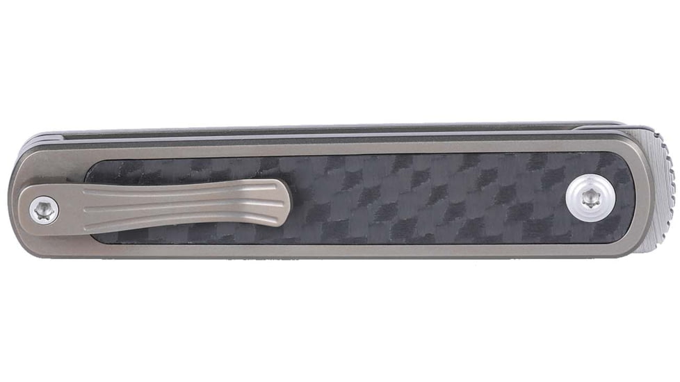 CRKT Pup Folding Knife, 2.09in, 8Cr13MoV Stainless Steel Blade, Drop Point Blade, Blue Stainless Steel Handle, 7071