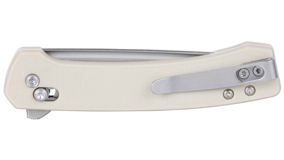 CRKT Q Compact Folding Knife, 3.05in, 14C28N, Drop Point Blade, Sand G10 Handle, 7075S