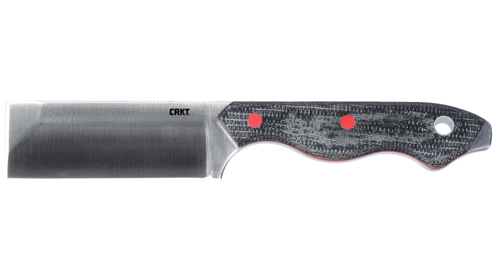CRKT Razel Fixed Blade Knife, 2.97in, 8Cr13MoV Stainless Steel Blade, Chisel Blade, Silver G10 Handle, 4037