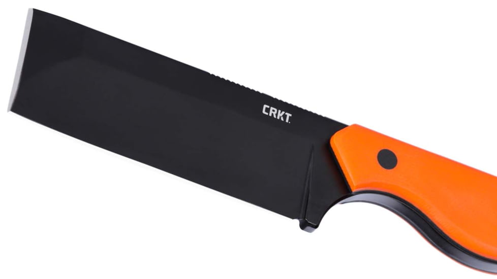 CRKT Razel Fixed Blade Knife, 2.97in, D2, Chisel Blade, Orange G10 Handle, 4037ER