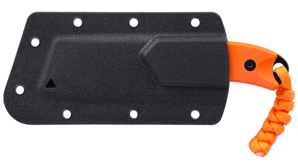 CRKT Razel Compact Fixed Blade Knife, 2.32in, D2, Chisel Blade, Orange G10 Handle, 4036ER