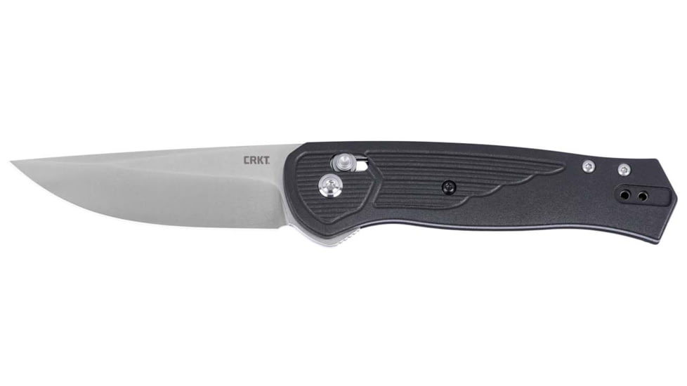 CRKT Sero Folding Knife, 3.02in, D2 Tool Steel Blade, Drop Point Blade, Gray/Black G10 Handle, 7170