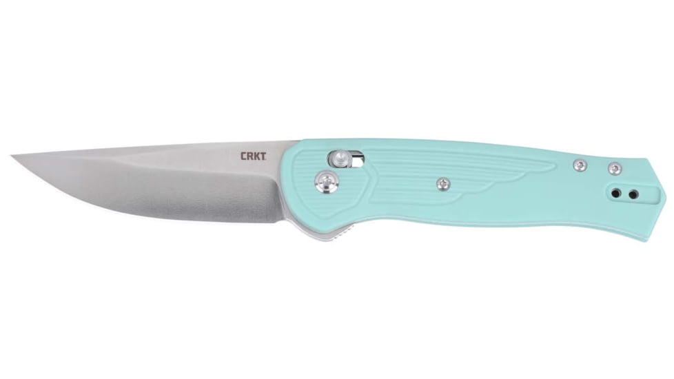 CRKT Sero Folding Knife, 3.02in, S35VN, Drop Point Blade, Aqua G10 Handle, 7170B