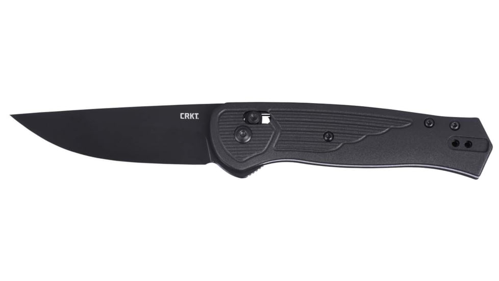 CRKT Sero Folding Knife, 3.02in, D2 Tool Steel Blade, Drop Point Blade, Black G10 Handle, 7170K