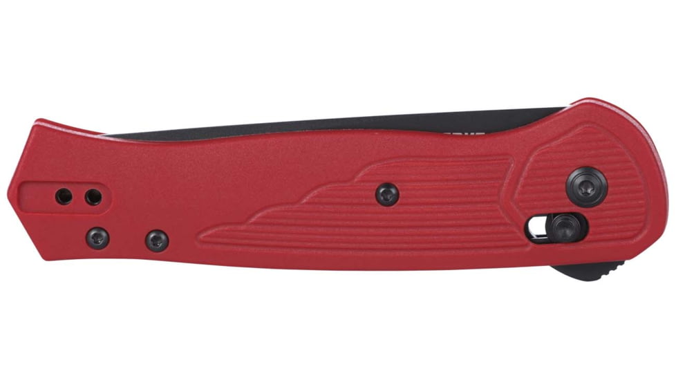 CRKT Sero Folding Knife, 3.02in, S35VN, Drop Point Blade, Black/Red G10 Handle, 7170R