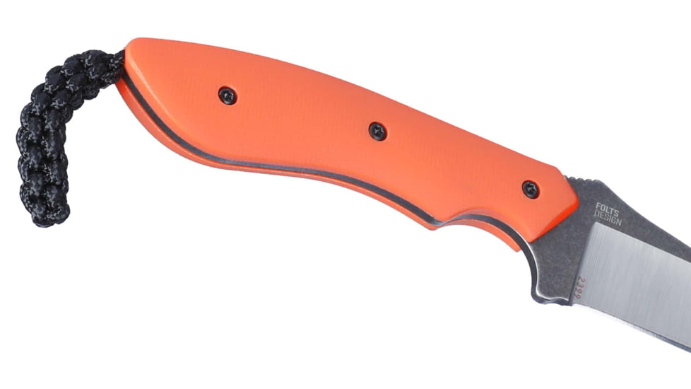 CRKT Spit Fixed Blade Knife, 2.29in, 5Cr15MoV Stainless Steel Blade, Drop Point Blade, Orange G10 Handle, 2399
