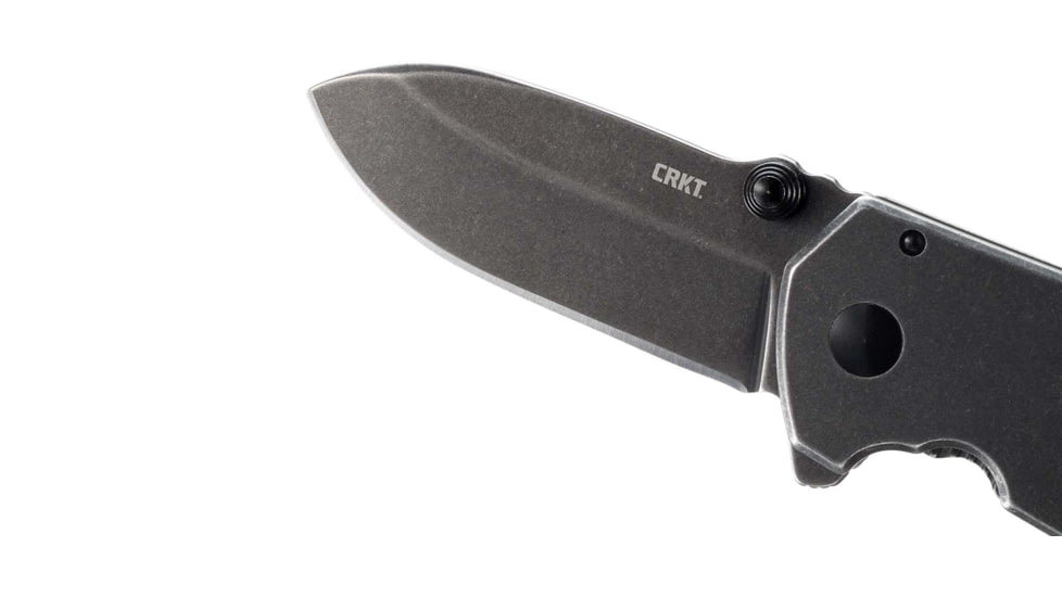 CRKT Squid Assisted Opening Folding Knife, 2.37in, 8Cr13MoV, Drop Point, Stainless Steel Handle, 2493