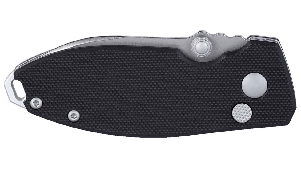 CRKT Squid Button Lock Folding Knife, 2.27in, D2, Drop Point Blade, Black G10 Handle, 2474