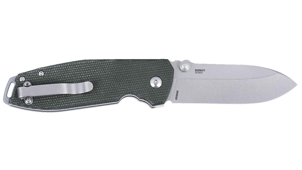 CRKT Squid XM Folding Knife, 2.95in, 8Cr13MoV Stainless Steel Blade, Drop Point Blade, Green G10 Handle, 2495GR
