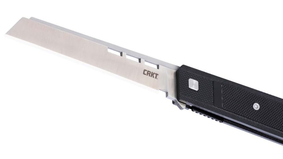CRKT Zephyr Folding Knife, 3.22in, D2, Drop Point Blade, Gray/Black G10 Handle, 3840