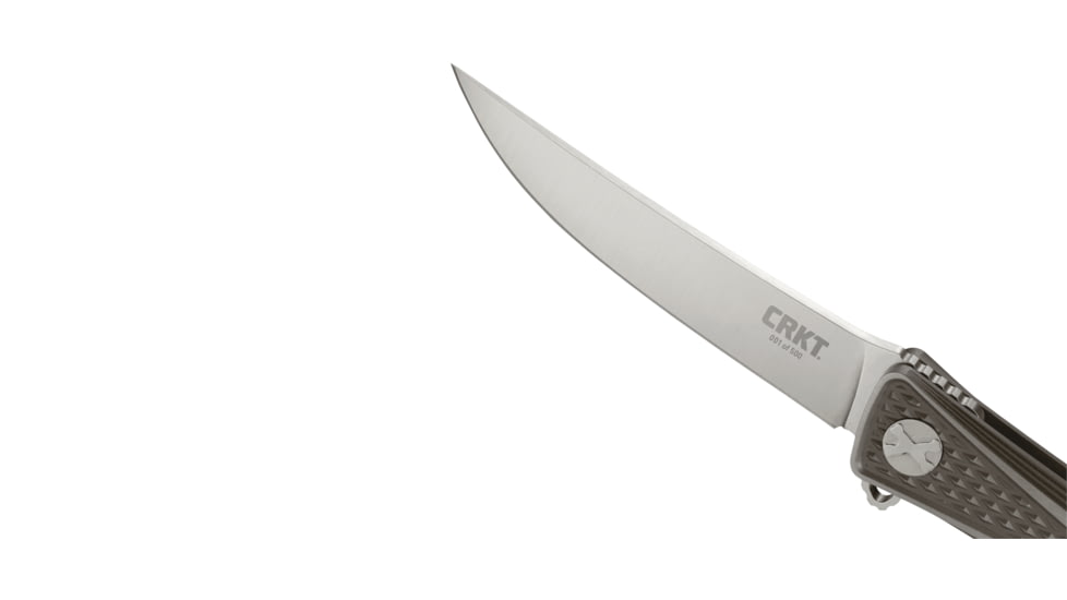 CRKT Crossbones - Limited Edition, Designed By Jeff Park in Mililani, Folding Knife w/Frame Lock, 3.47in, Plain Edge, Satin Finish, 6AL4V Titanium Handle, 7531