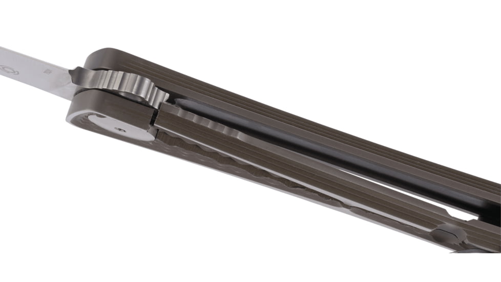 CRKT Crossbones - Limited Edition, Designed By Jeff Park in Mililani, Folding Knife w/Frame Lock, 3.47in, Plain Edge, Satin Finish, 6AL4V Titanium Handle, 7531