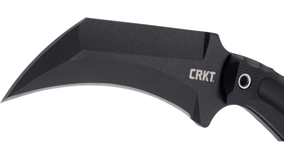 CRKT Du Hoc Fixed Blade Knife w/Sheath, 5.095in SK5 Steel Blade, G10 Handle, Black, 2630