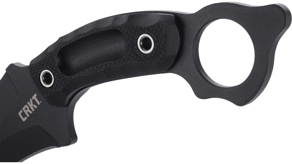 CRKT Du Hoc Fixed Blade Knife w/Sheath, 5.095in SK5 Steel Blade, G10 Handle, Black, 2630