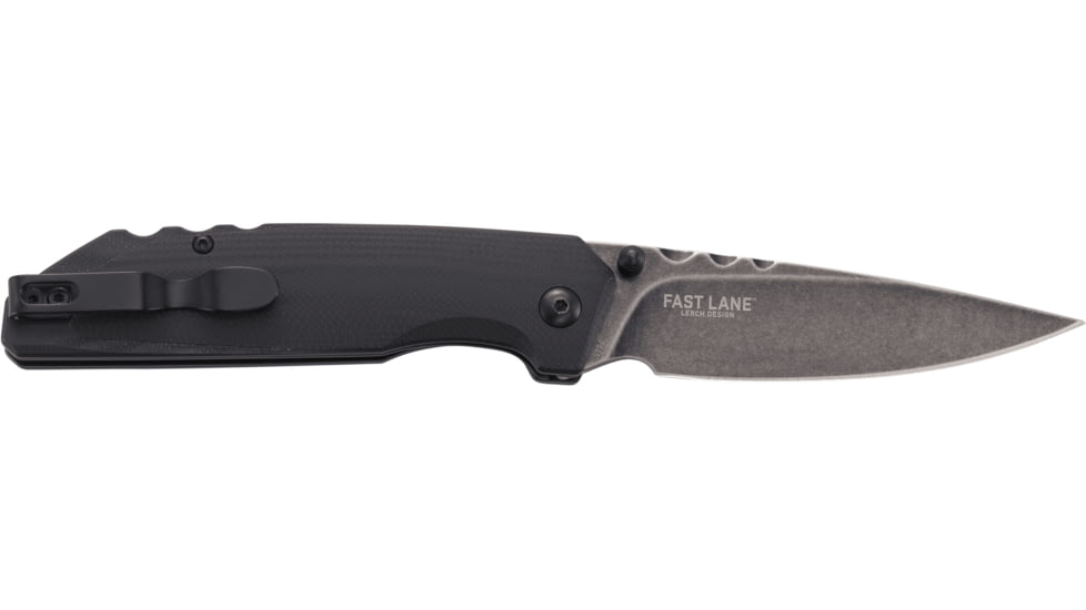 CRKT Fast Lane Folding Knife w/Locking Liner, 3.476in 8Cr14MoV Steel Blade, G10 Handle, Black, 7045