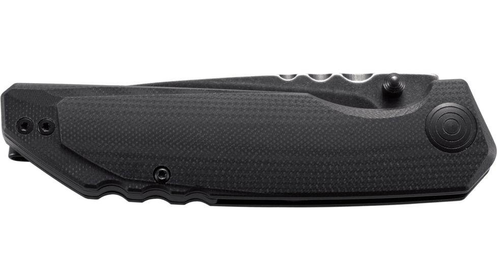 CRKT Fast Lane Folding Knife w/Locking Liner, 3.476in 8Cr14MoV Steel Blade, G10 Handle, Black, 7045
