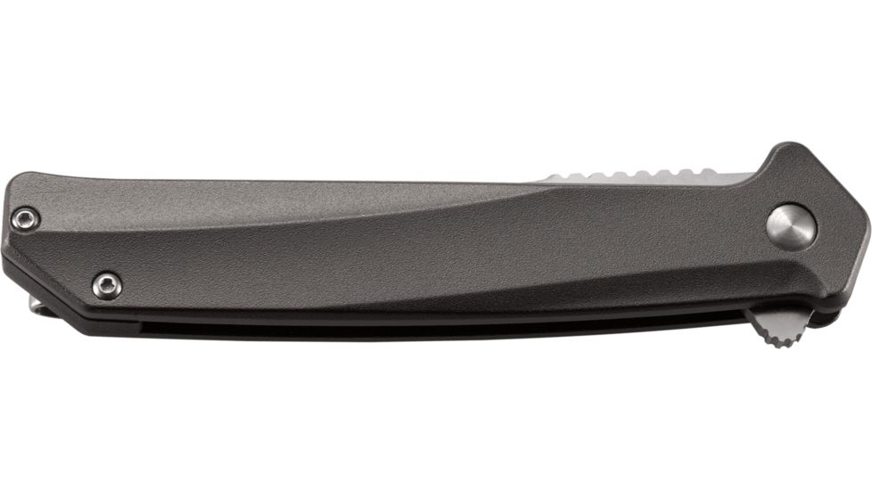 CRKT Helical Folding Knife w/Locking Liner, 3.524in 8Cr13MoV Steel Blade, 6061 Aluminum Handle, Black, K500GXP