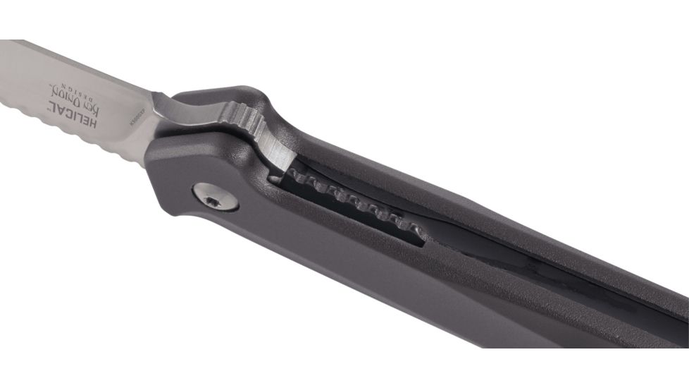 CRKT Helical Folding Knife w/Locking Liner, 3.524in 8Cr13MoV Steel Blade, 6061 Aluminum Handle, Black, K500GXP