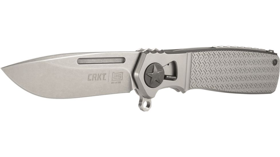 CRKT HomeFront Knife, CRKT 25th Anniversary Limited Edition, Silver, 8.25in, K251TXP