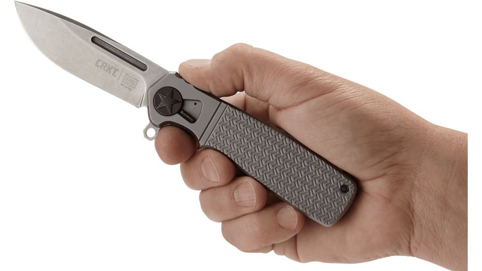 CRKT HomeFront Knife, CRKT 25th Anniversary Limited Edition, Silver, 8.25in, K251TXP