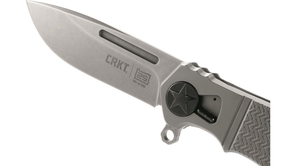 CRKT HomeFront Knife, CRKT 25th Anniversary Limited Edition, Silver, 8.25in, K251TXP