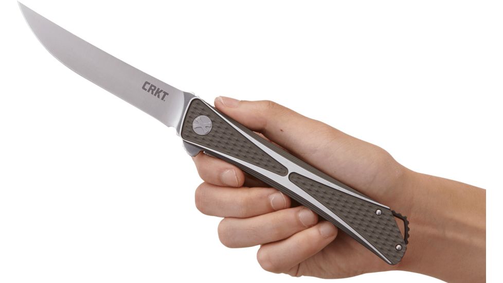 CRKT Jumbones Folding Knife w/Locking Liner, 4.845in AUS 8 Steel Blade, 6061 Aluminum Handle, 7532