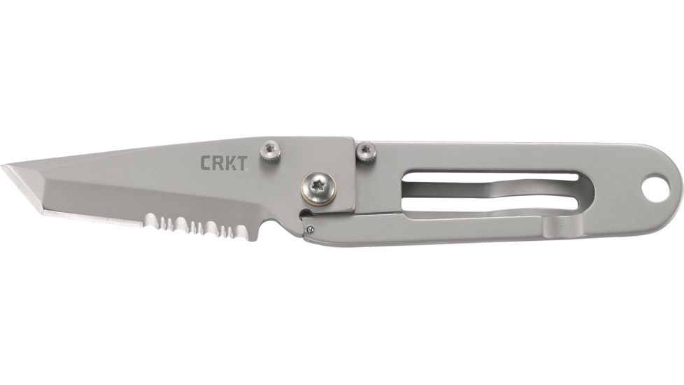 CRKT K.I.S.S. Knife - Satin, Tanto Blade, Combo Edge 5510