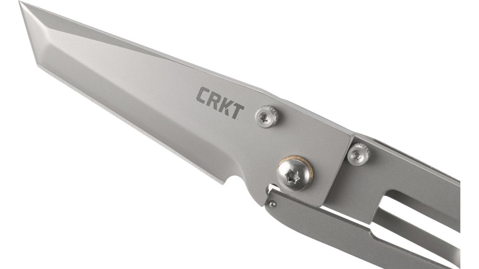 CRKT K.I.S.S. Knife - Satin, Tanto Blade, Razor-Sharp Edge 5500