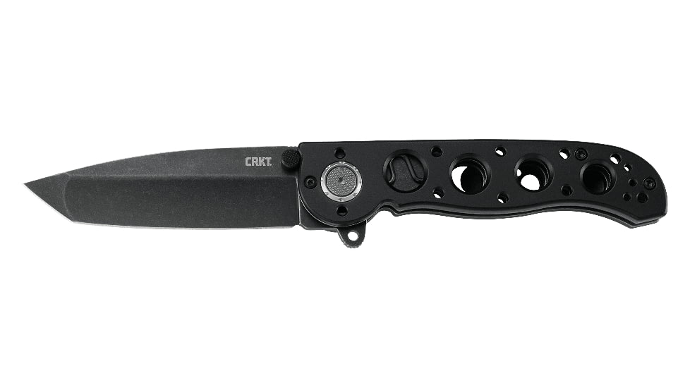 CRKT M16-02DB Assisted Opening Folding Knife, 3.12in, D2 Blade, Tanto, Black Aluminum Handle w/Deadbolt Lock, Black, M16-02DB