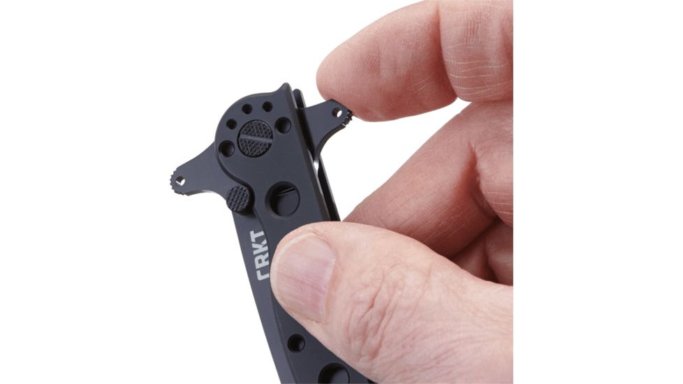 CRKT M16-10 Special Forces Tanto Black Folding Knife, Stainless Steel, Triple Point Serrations, M16-10KSF