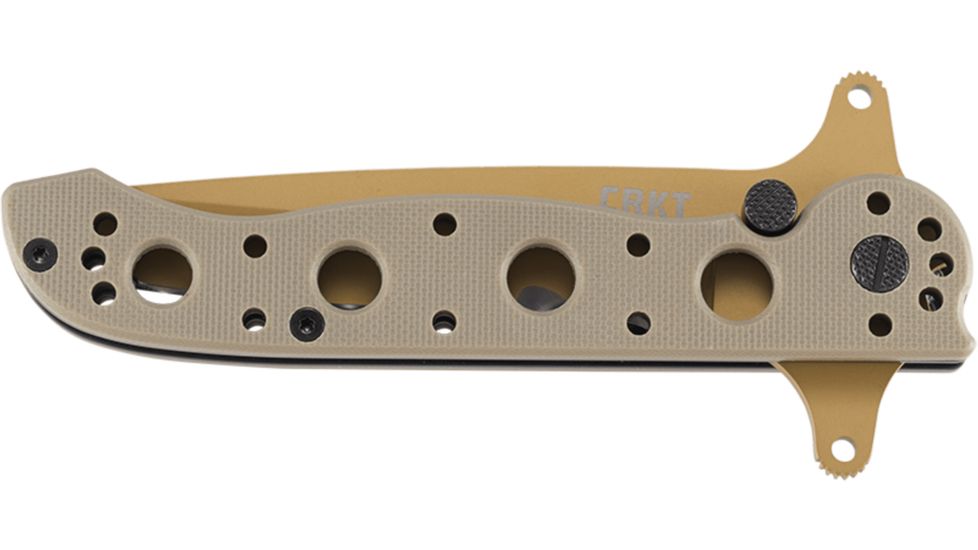CRKT M16-13 Carson Special Forces Desert Tanto Folding Knife, Tan Finish M16-13DSFG