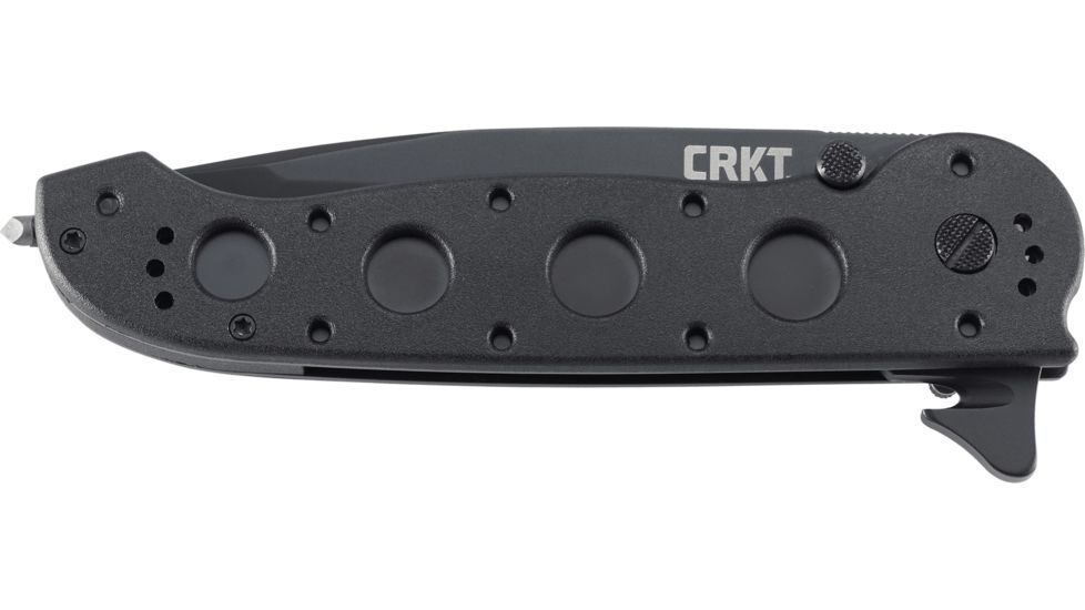 CRKT M16-14 Big Dog Pro Tanto Folder Knife, LE - Black Handle, Black Blade, Triple Point Serrations, M16-14ZLEK