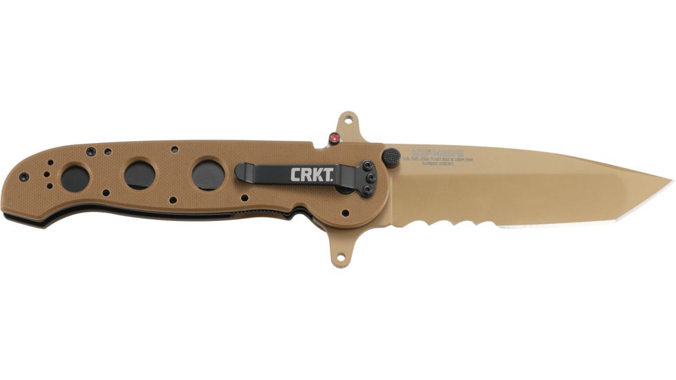 CRKT M16-14 Big Dog Special Forces Veff Desert Tanto Folding Knife, Desert Tan M16-14DSFG