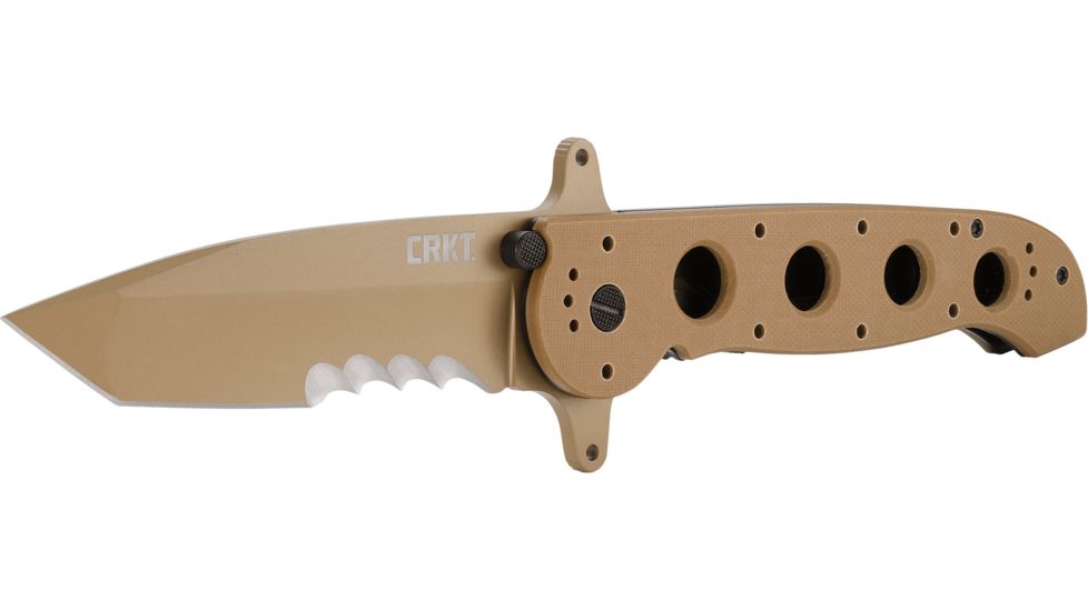 CRKT M16-14 Big Dog Special Forces Veff Desert Tanto Folding Knife, Desert Tan M16-14DSFG